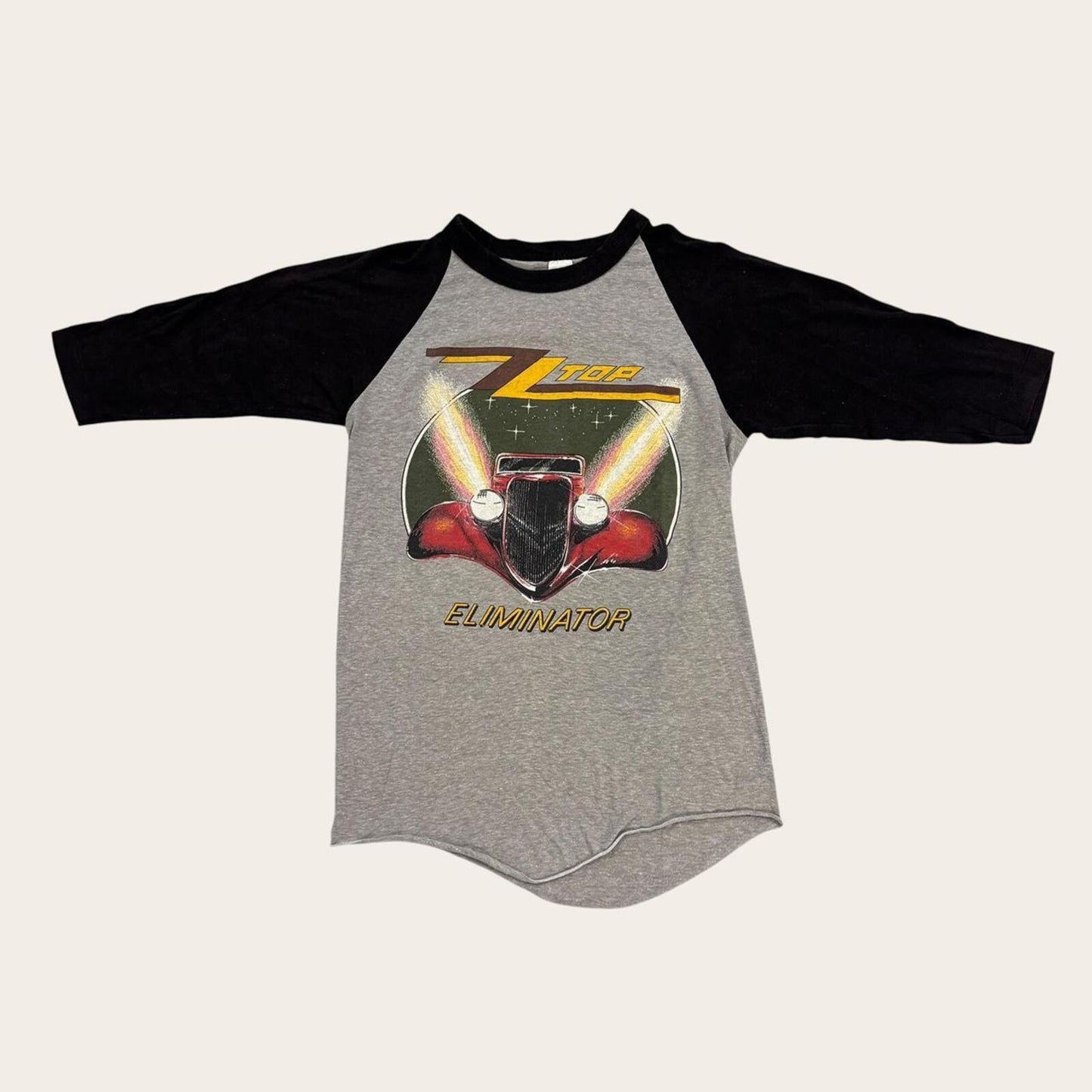 Vintage 80s ZZ Top eliminator USA Tour rock band jersey t-shirt