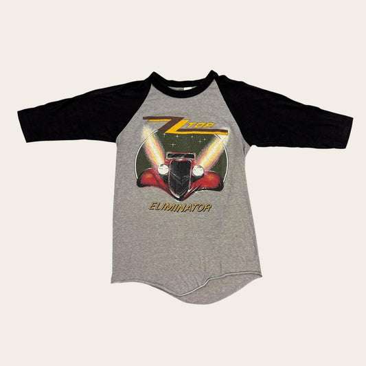 Vintage 80s ZZ Top eliminator USA Tour rock band jersey t-shirt