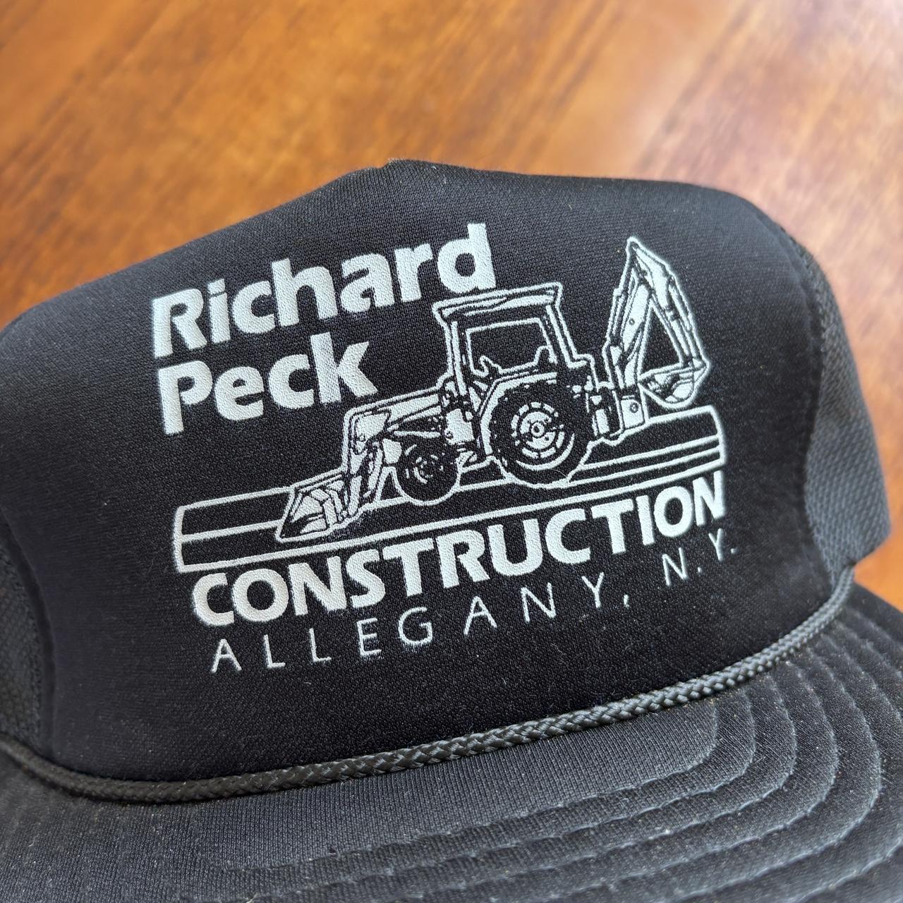 Vintage 90s USA Richard Peck construction New York workwear trucker cap