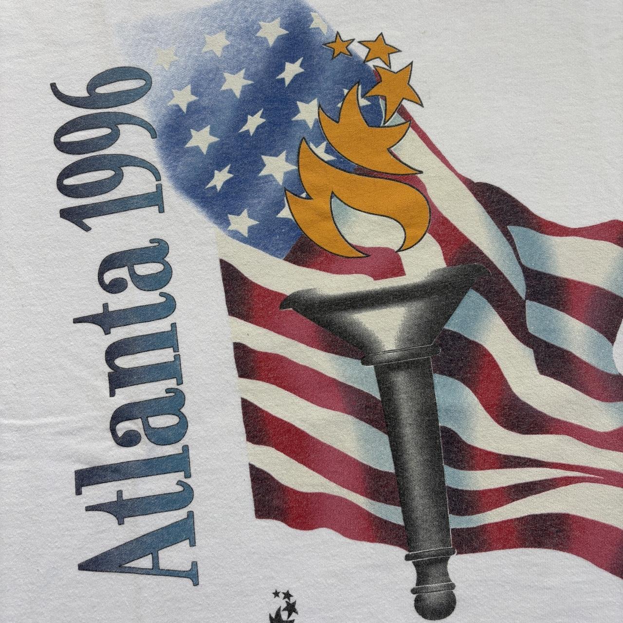 Vintage 90s USA Atlanta Olympics summer games athletics torch t-shirt