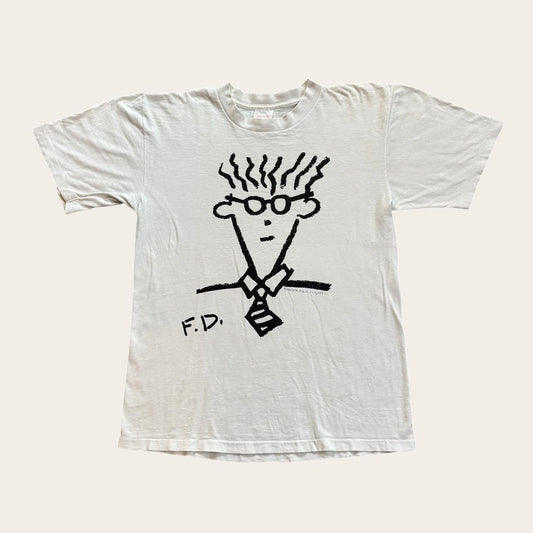 Vintage 80s USA Fido Dido cartoon illustration 7UP soda promotional t-shirt