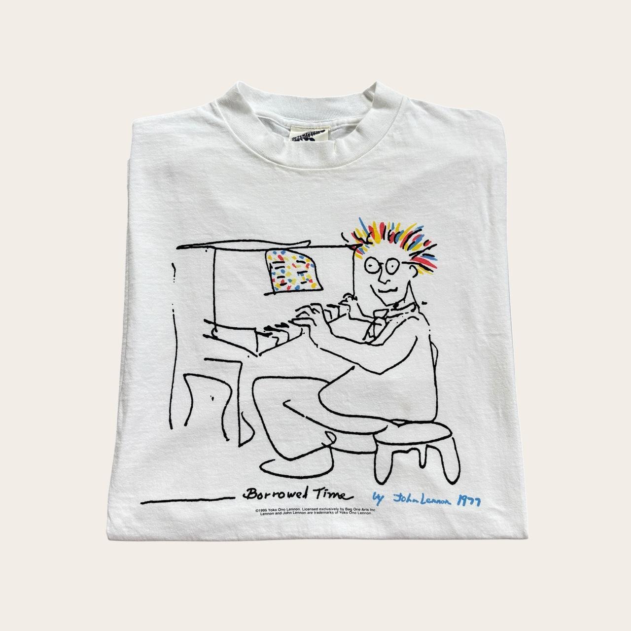 Vintage 90s John Lennon artwork The Beatles t-shirt