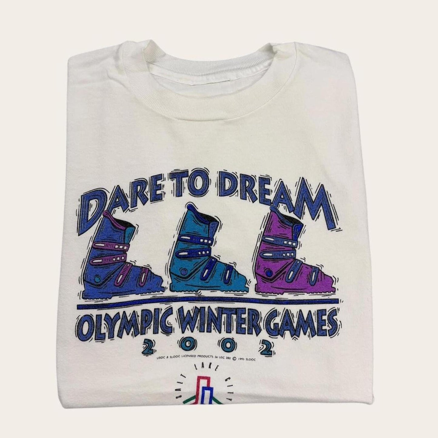 Vintage Y2K Salt Lake City Utah Winter Olympics snow sports t-shirt