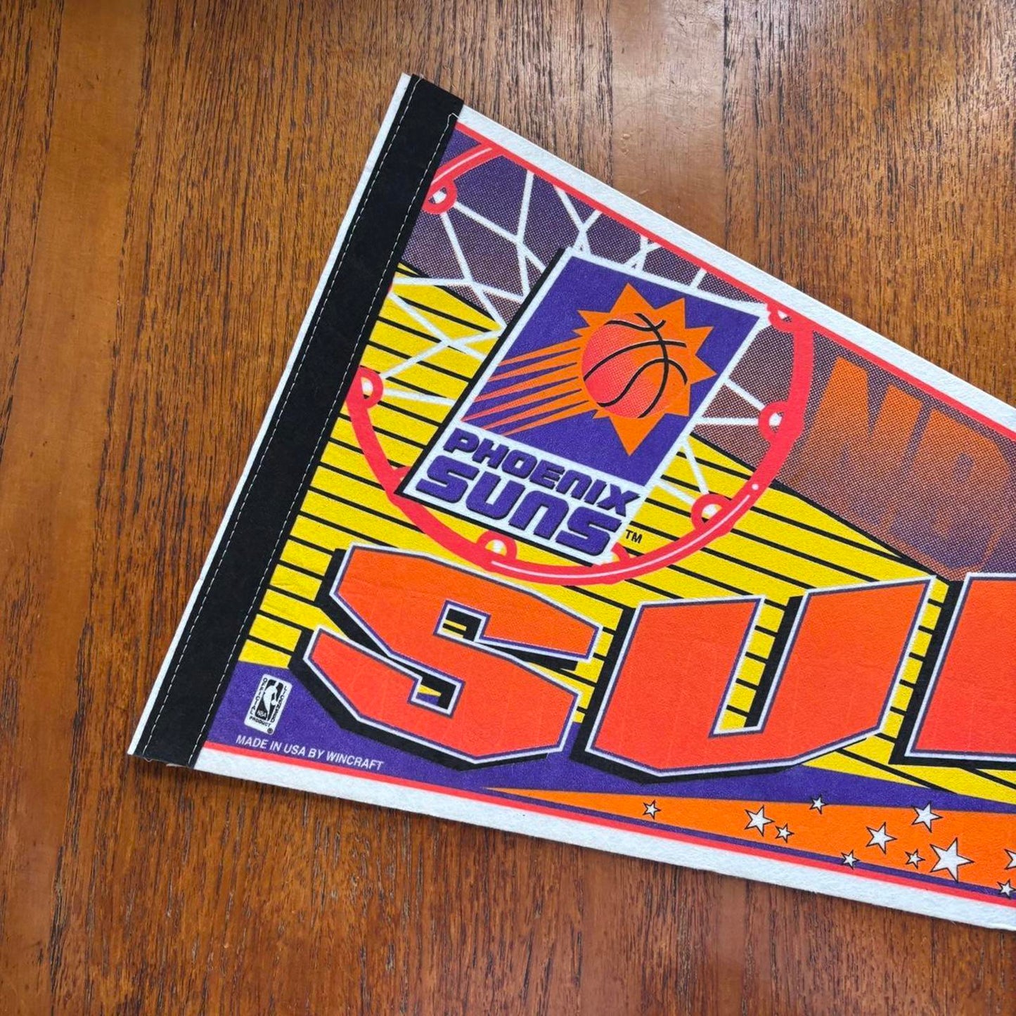 Vintage 90s USA Phoenix Suns basketball NBA pennant