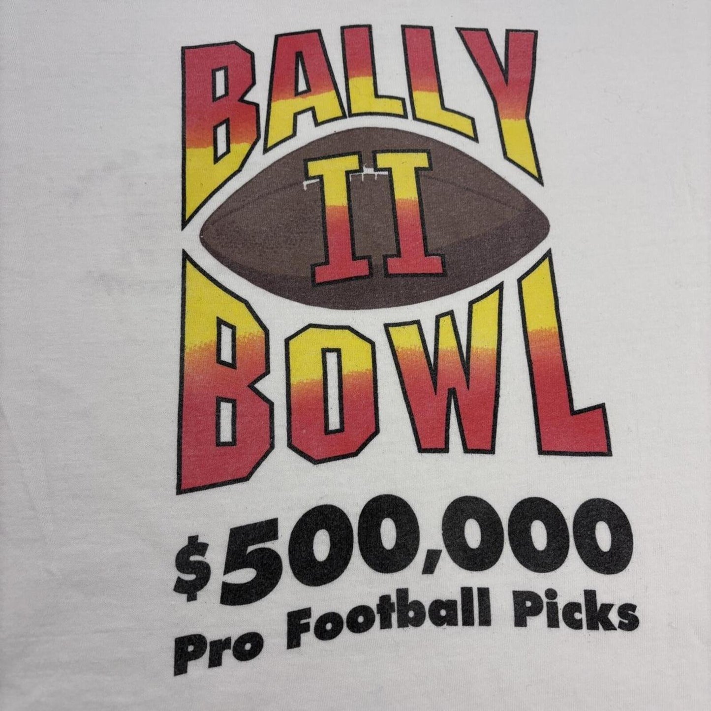 Vintage 90s USA Bally Bowl hotel casino Las Vegas NFL American Football t-shirt