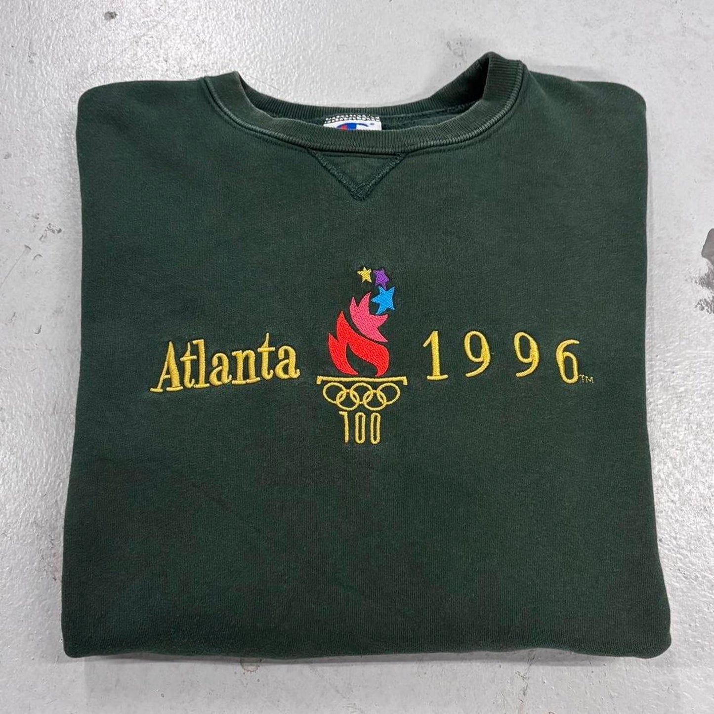 Vintage 90s USA Atlanta Olympics summer games athletics embroidered sweatshirt