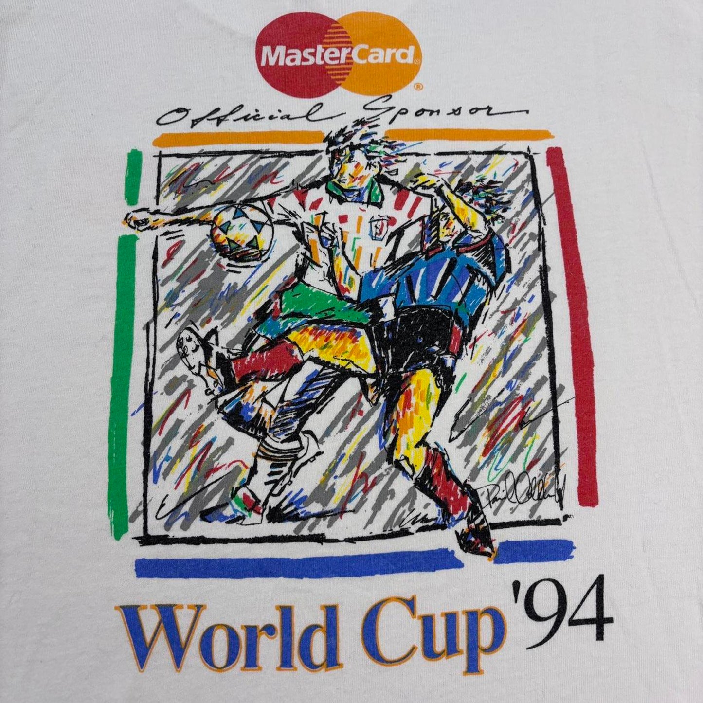 Vintage 90s USA World Cup 94 football tournament Mastercard t-shirt
