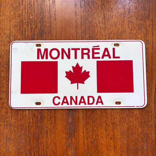 Vintage 90s Montreal Canada tourist souvenir license plate