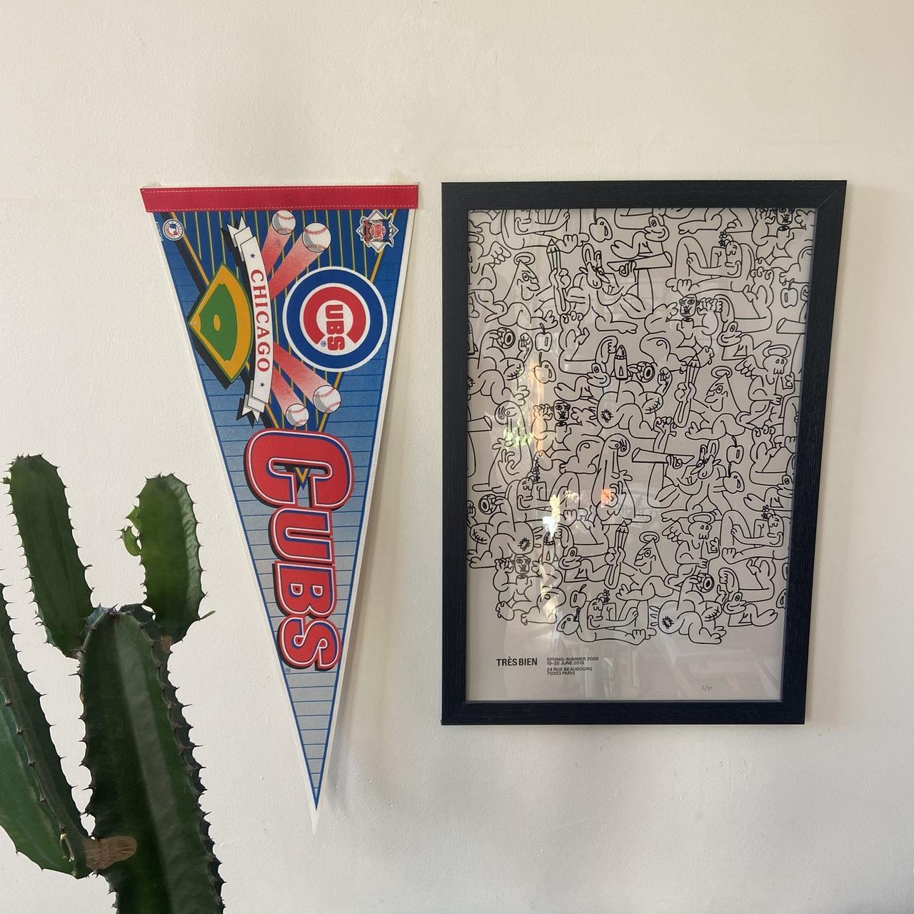 Vintage 90s USA Chicago Cubs Major League Baseball MLB felt pennant