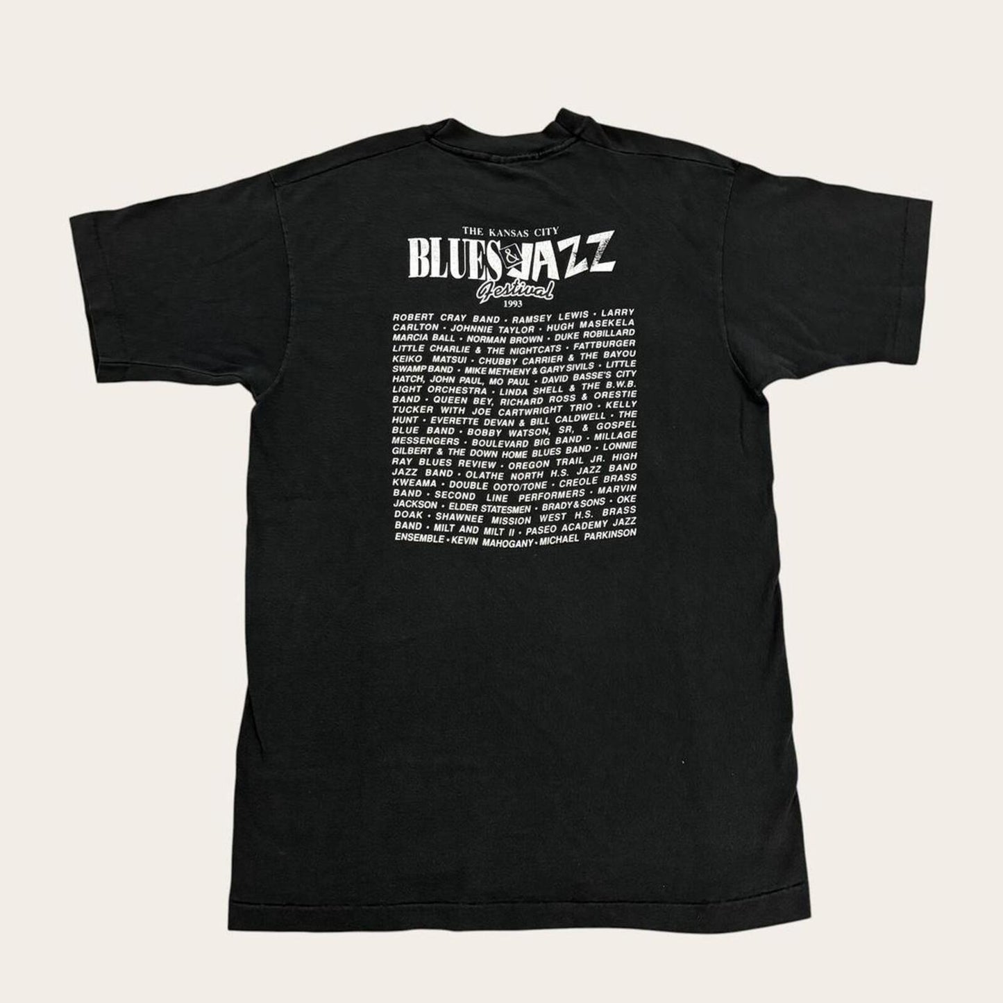 Vintage 90s USA Kansas City blues and jazz festival t-shirt
