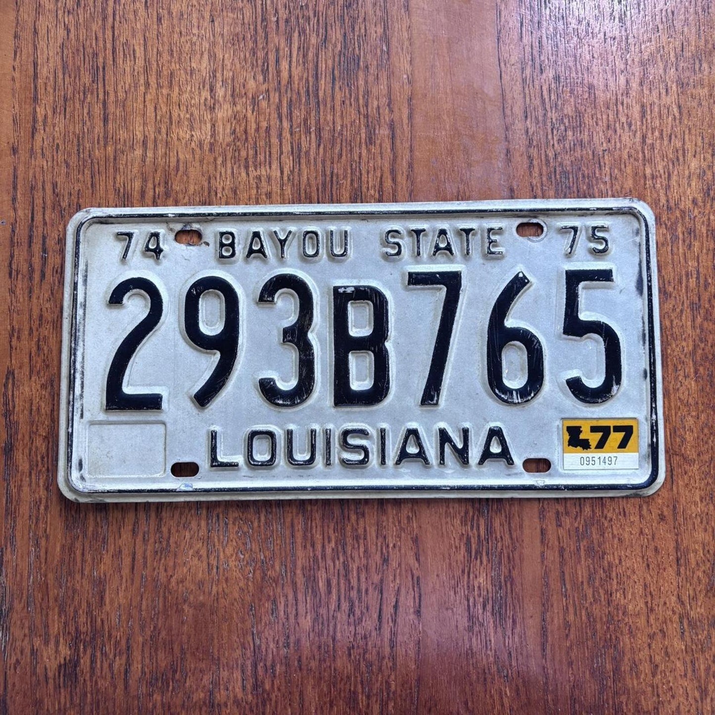 Vintage 70s USA Louisiana Bayou state car automobile American license plate