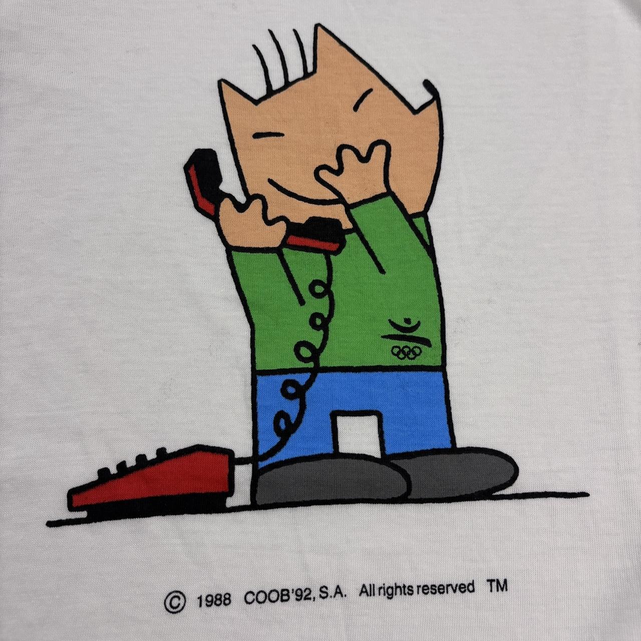 Vintage 90s Barcelona Olympics athletics Cobi mascot t-shirt