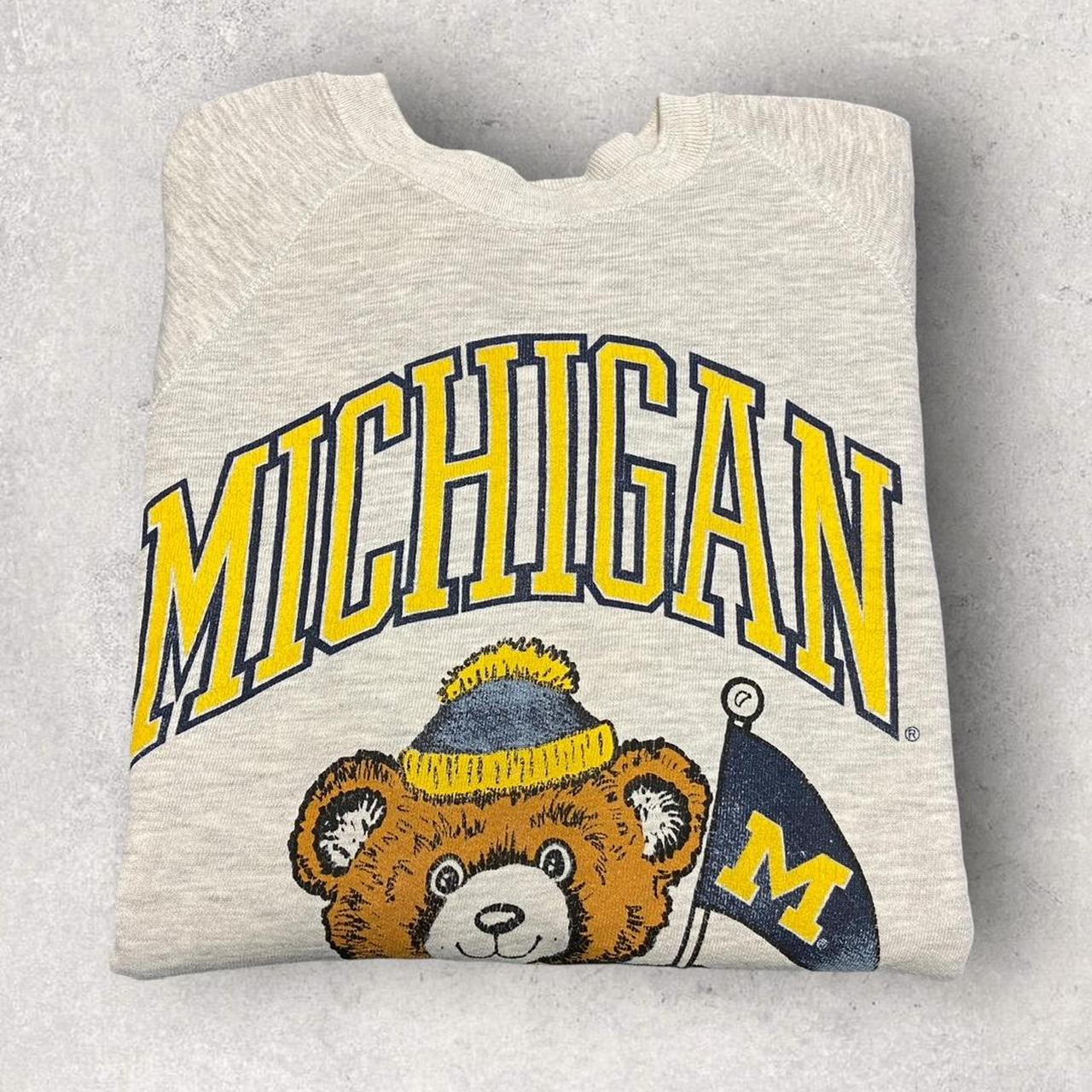 Vintage 90s USA Michigan university varsity mascot promotional sweatshirt