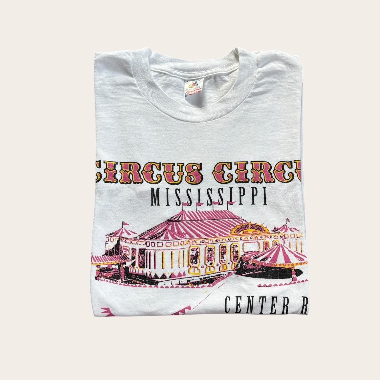 Vintage 90s Circus Circus Mississippi Center ring hotel casino souvenir t-shirt