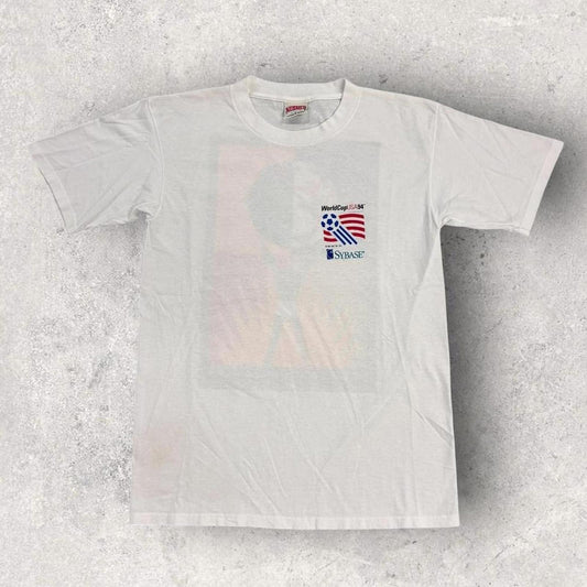 Vintage 90s USA World Cup 94 football tournament Sybase software t-shirt
