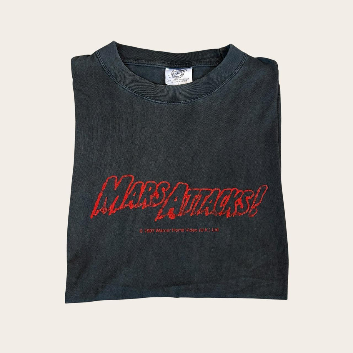 Vintage 90s USA Mars Attacks sci-fi movie film alien t-shirt