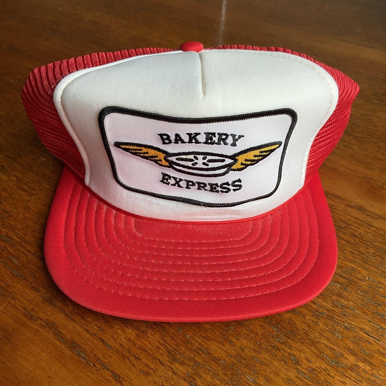 Vintage 90s USA bakery express graphic trucker cap