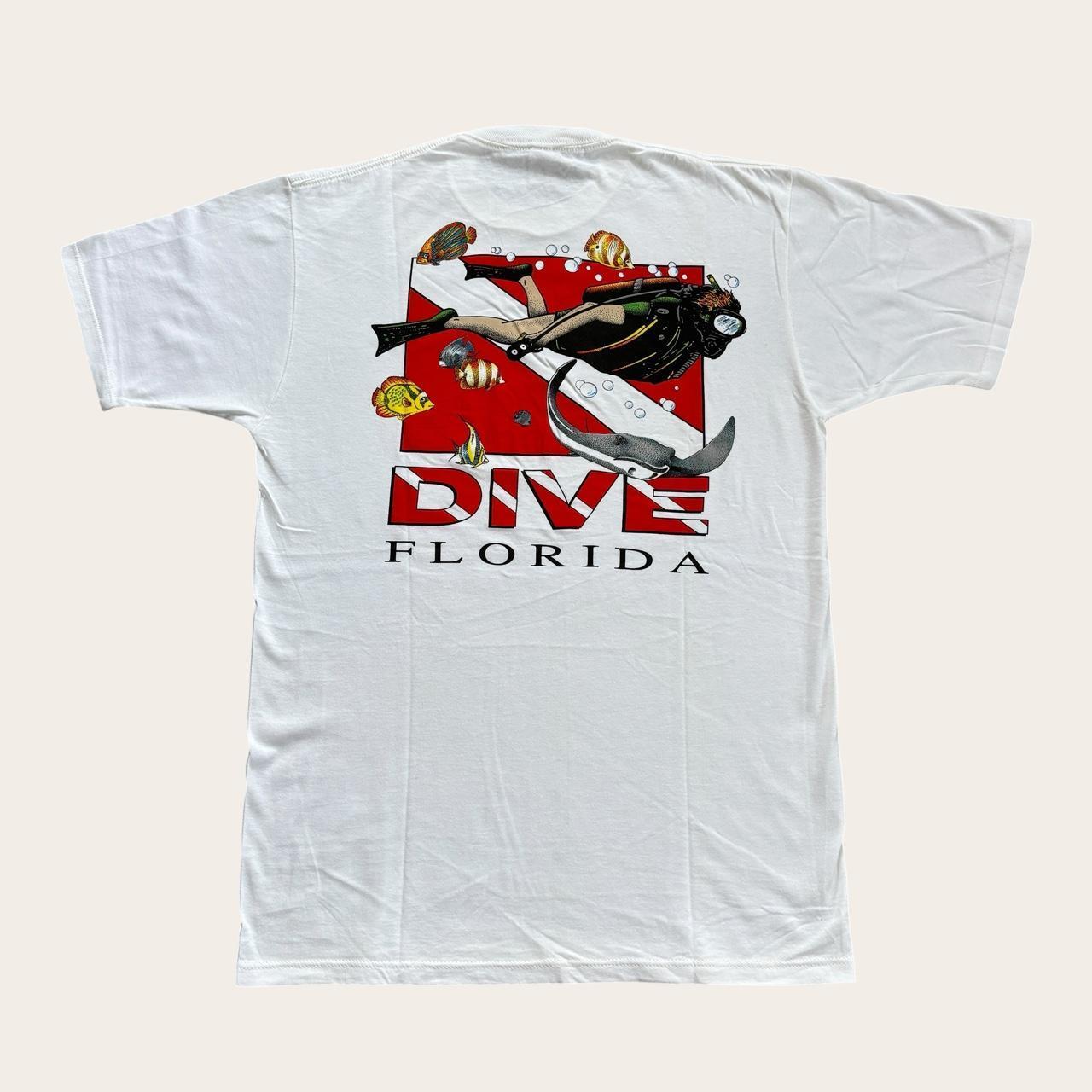 Vintage 90s USA pro scuba diving Fort Lauderdale Florida souvenir t-shirt