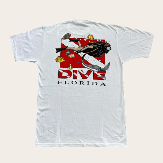 Vintage 90s USA pro scuba diving Fort Lauderdale Florida souvenir t-shirt