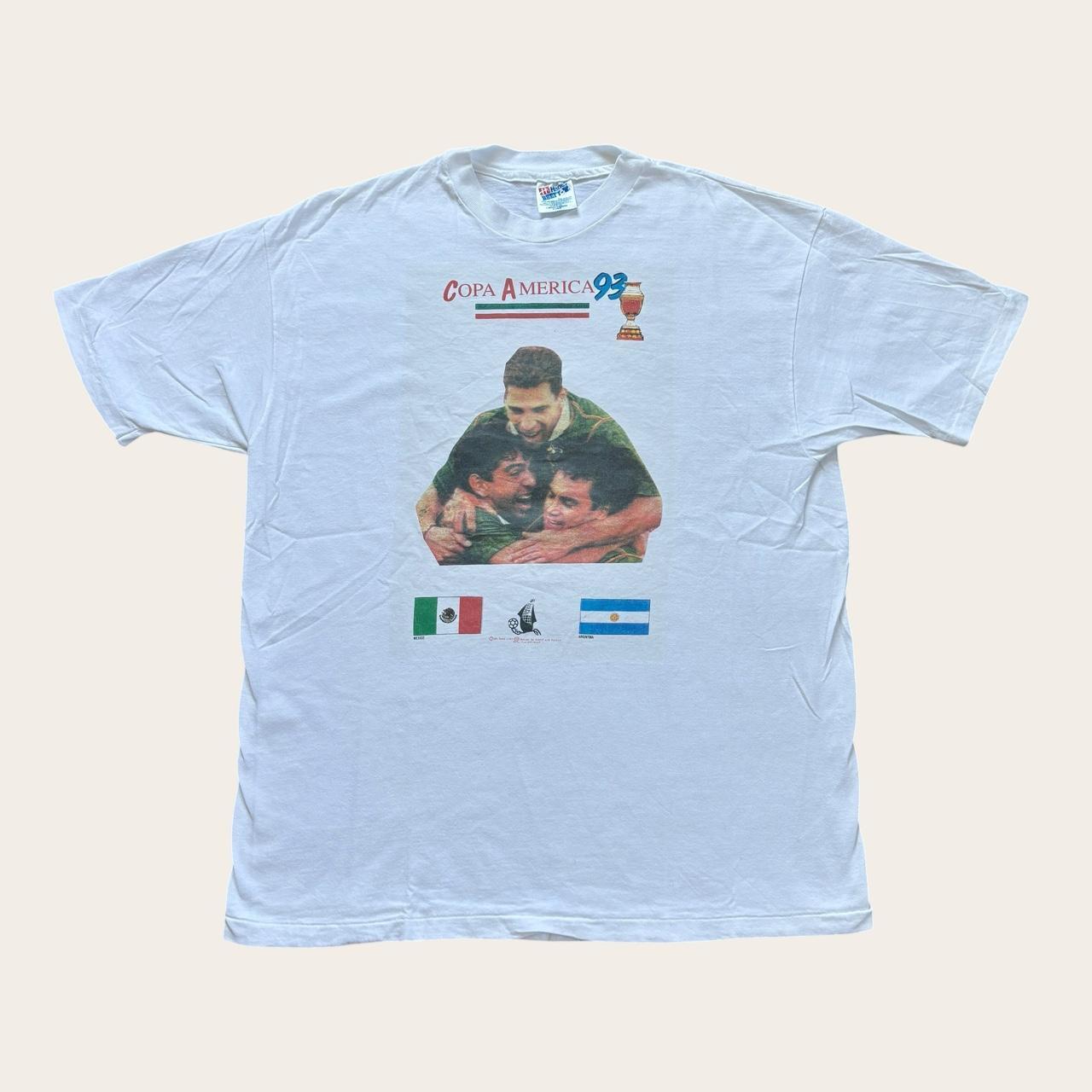 Vintage Copa America football tournament final Argentina Mexico t-shirt