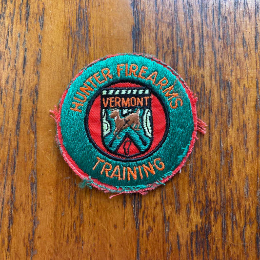 Vintage 90s USA Vermont hunter firearms training embroidered patch