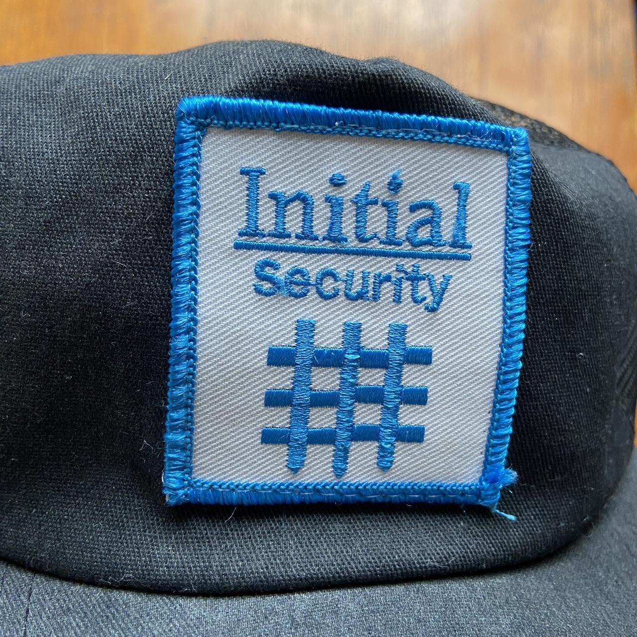 Vintage 90s USA initial security promotional graphic trucker cap