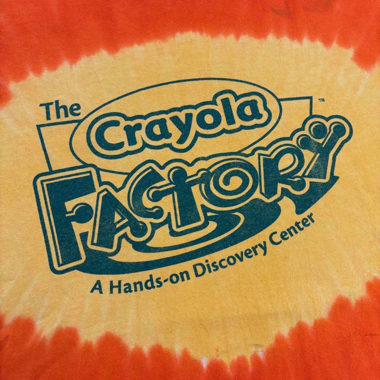 Vintage 90s USA The Crayola Factory experience Pennsylvania tie dye t-shirt