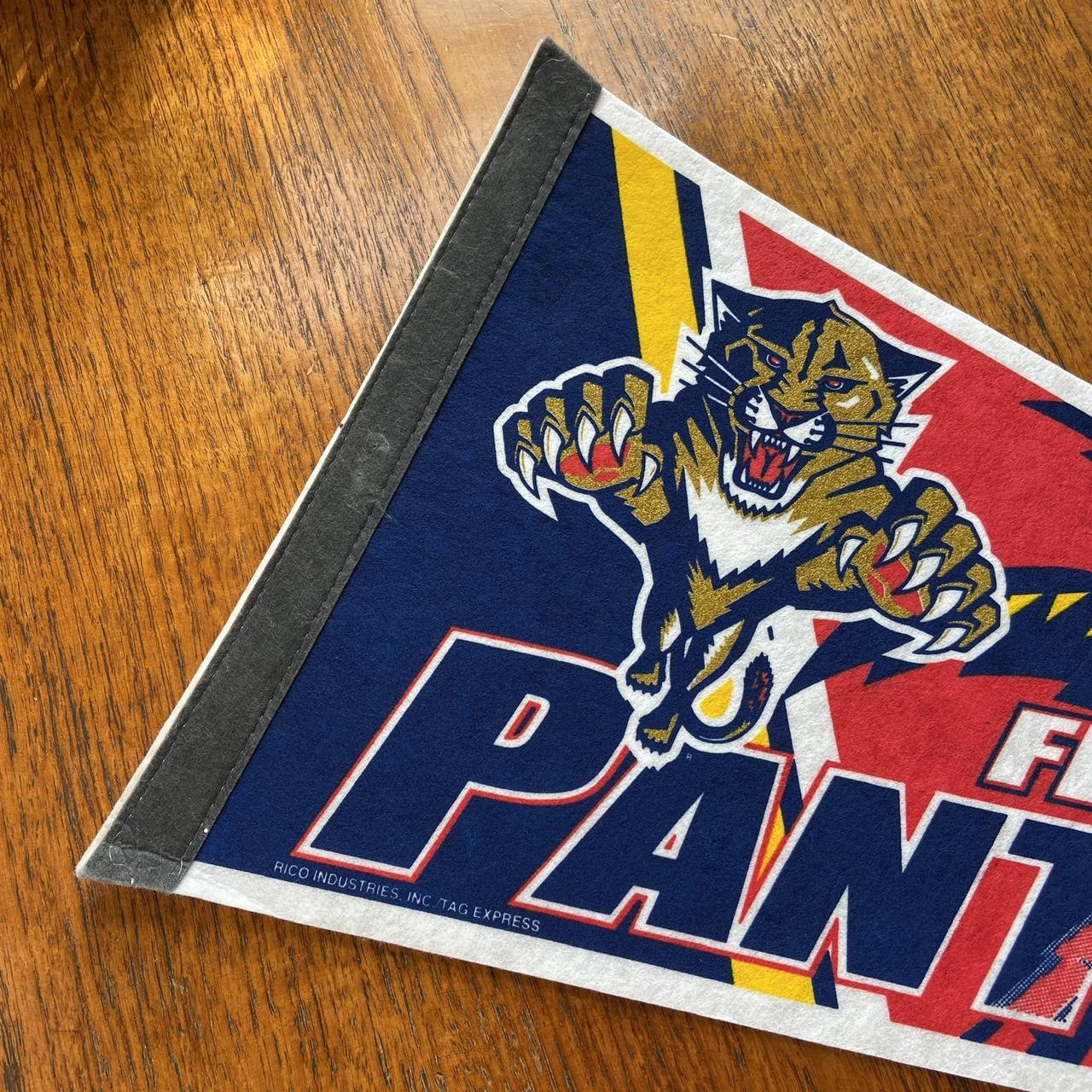 Vintage 90s USA Florida Panthers NHL ice hockey felt pennant