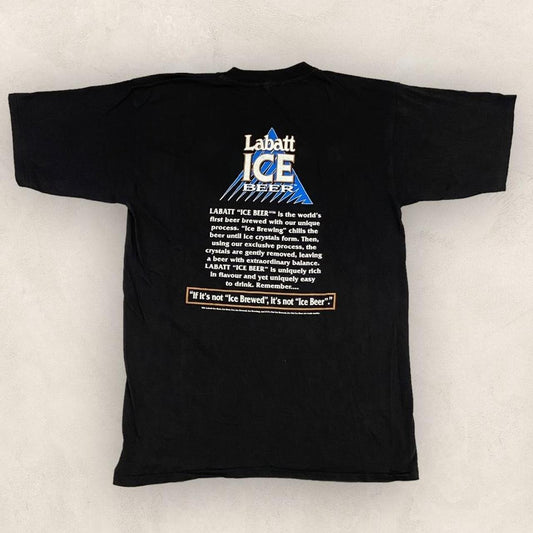 Vintage 90s Labatt Ice beer alcohol Canada promotional graphic t-shirt