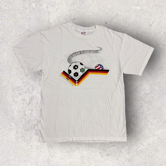 Vintage 90s USA World Cup football tournament team Germany graphic t-shirt