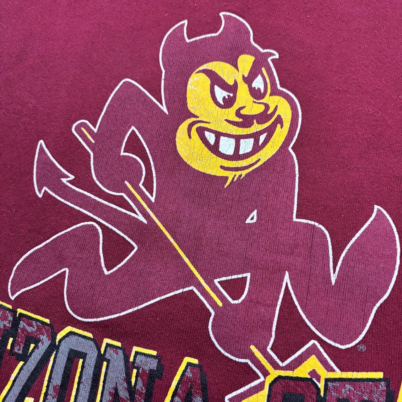 Vintage 90s USA Arizona State Sun Devils mascot university varsity graphic sweatshirt