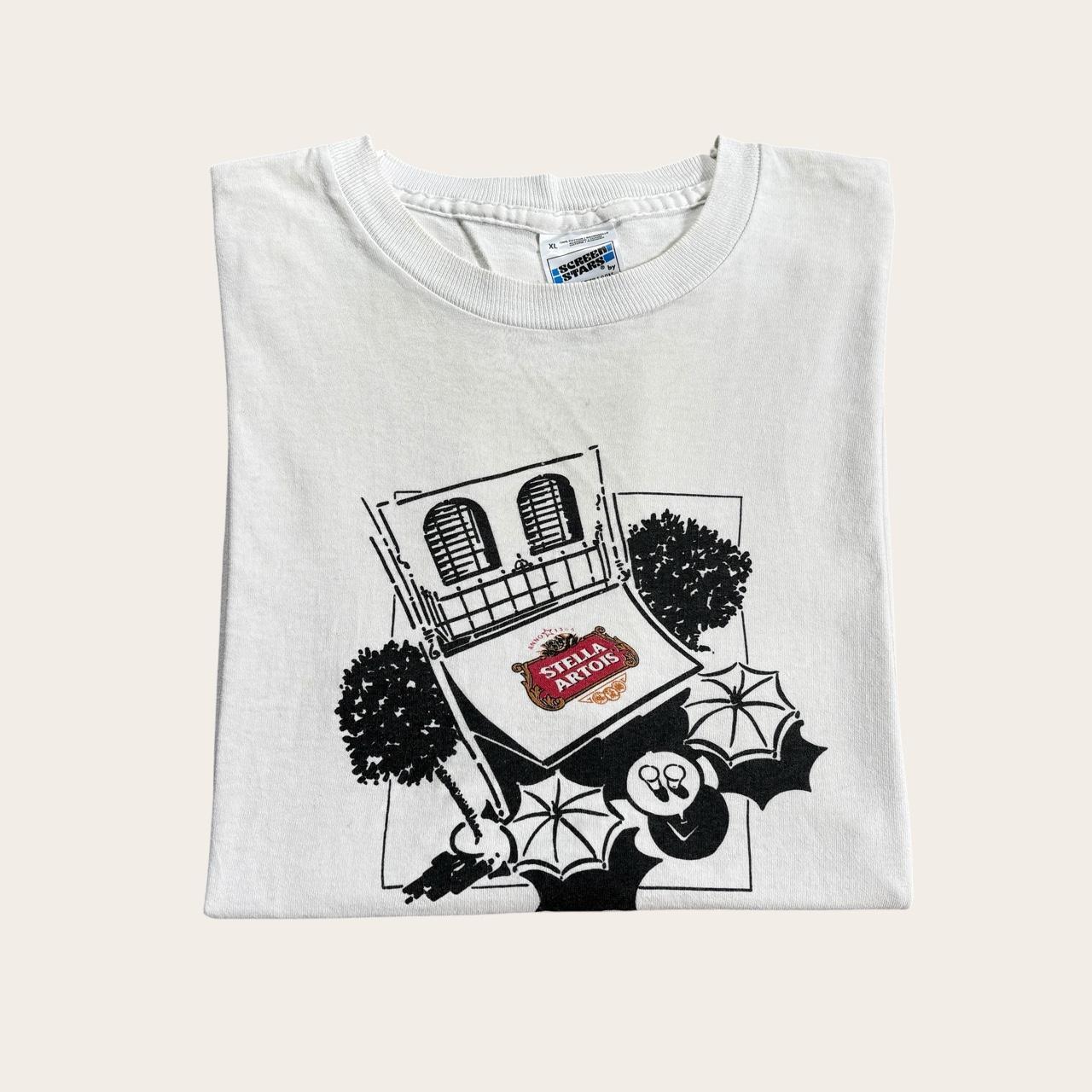 Vintage 90 Stella Artois cafe lager beer t-shirt