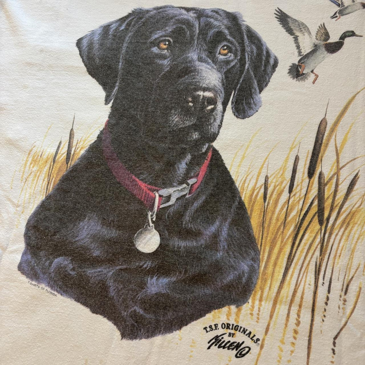 Vintage 90s TSF originals Labrador retriever hunting dog wildlife t-shirt