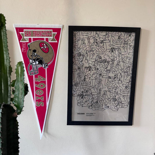 Vintage 90s USA San Francisco 49ers NFL American Football pennant