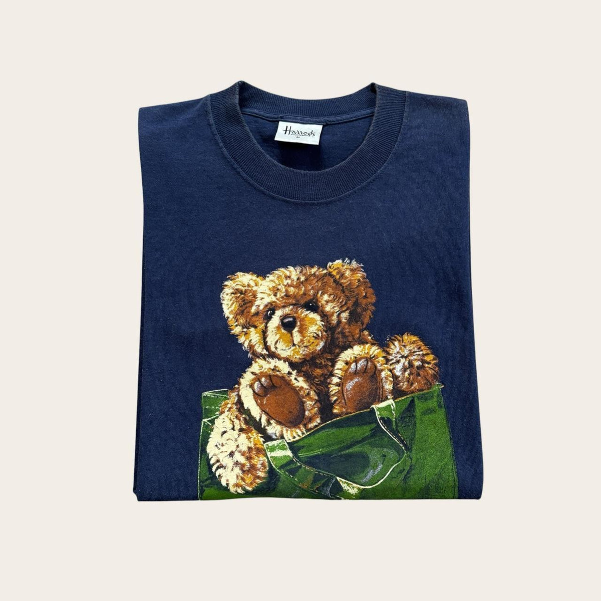 Vintage 90s Harrods Knightsbridge London department store teddy bear t-shirt