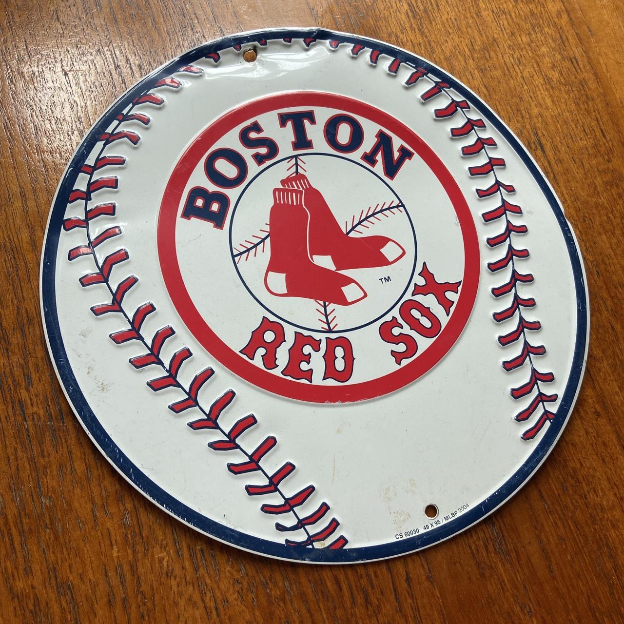 Vintage 2000s USA Boston Red Sox MLB baseball promotional American license plate