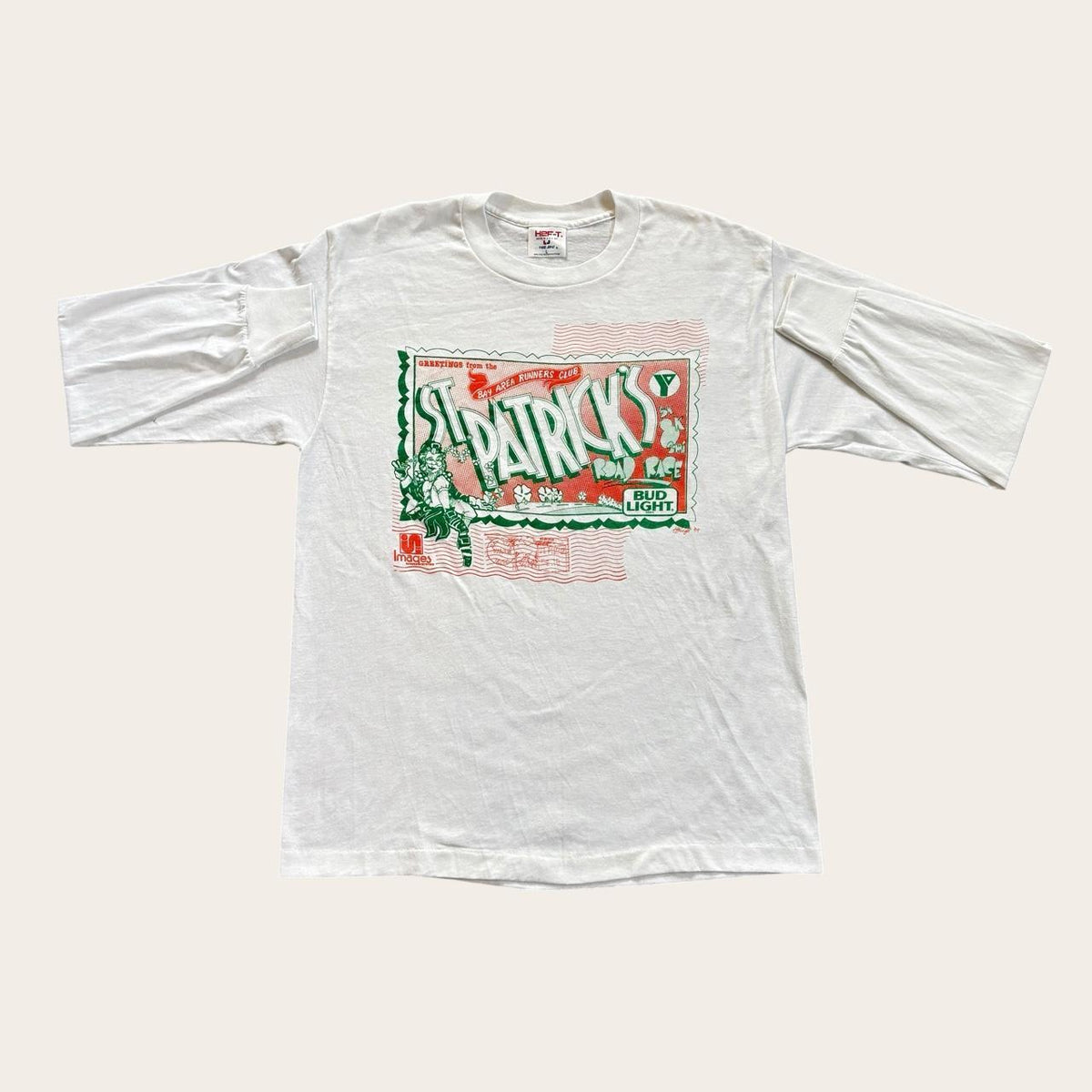 Vintage 90s USA Bay Area runners club St Patrick’s road race Budweiser longsleeve t-shirt