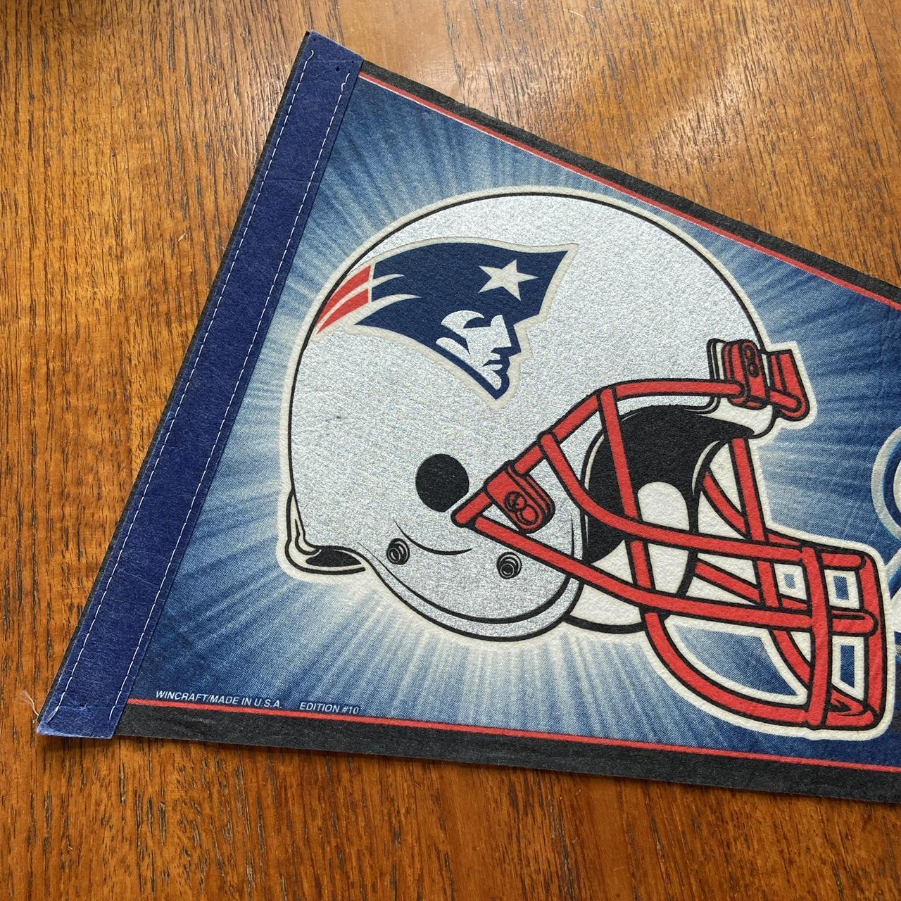 Vintage 90s USA New England Patriots American Football NFL felt pennant