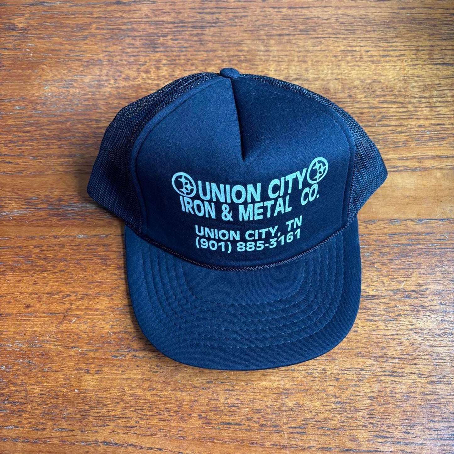 Vintage 90s USA Union city Tennessee iron & metal construction trucker cap