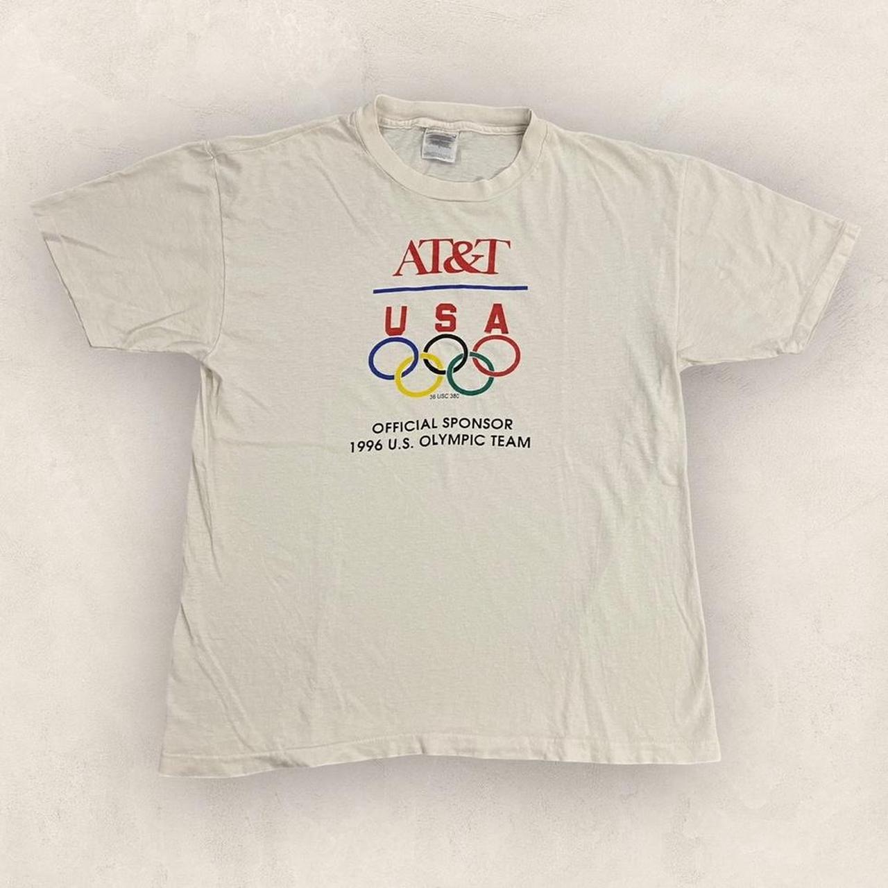 Vintage 90s USA Atlanta Olympics summer games AT&T sponsor athletics graphic t-shirt