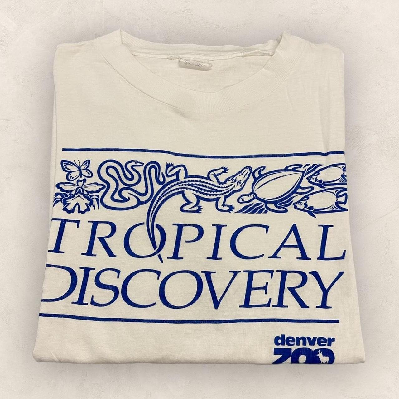 Vintage 90s USA Denver Zoo tropical discovery nature wildlife graphic t-shirt