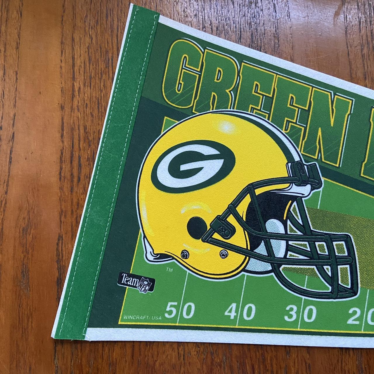 Vintage 90s USA Green Bay Packers NFL American Football felt pennant