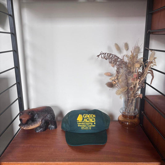 Vintage 90s USA Green Acres gardening & landscape center Wisconsin trucker cap
