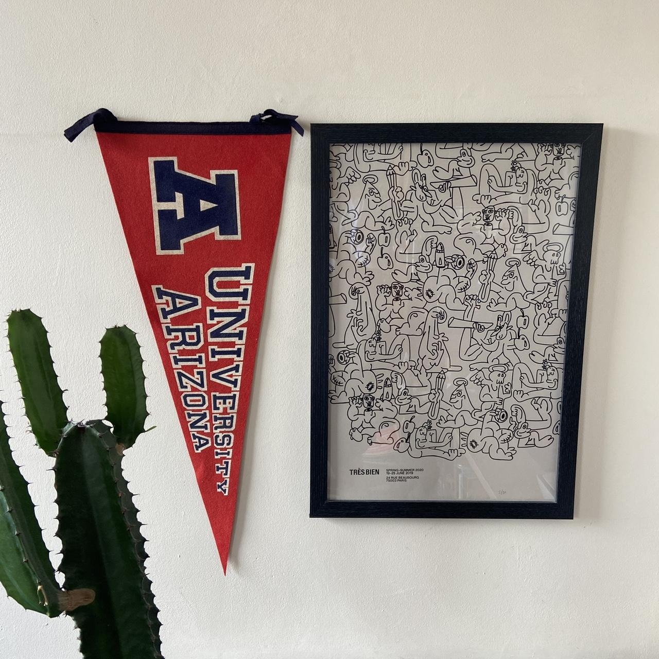 Vintage 80s USA University of Arizona varsity felt pennant