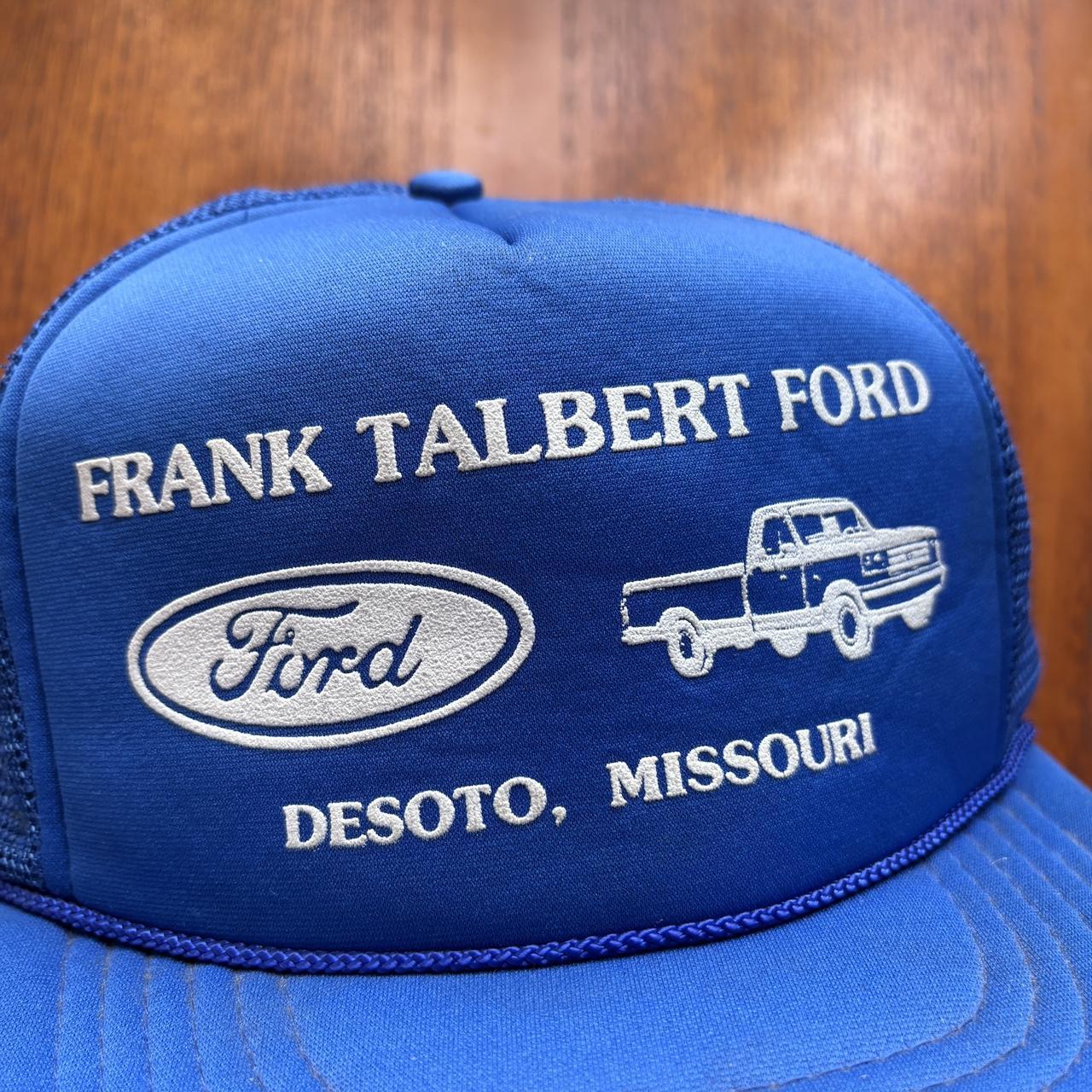 Vintage 90s USA Frank Talbert Ford dealership Missouri automobile trucker cap