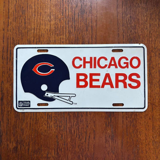 Vintage 90s USA Chicago Bears NFL promotional American license plate