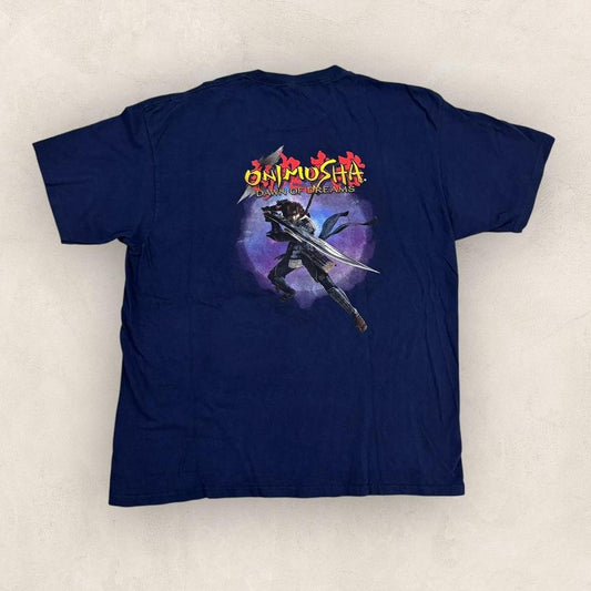 Vintage Y2K Onimusha Dawn of Dreams Capcom RPG game PS2 graphic t-shirt