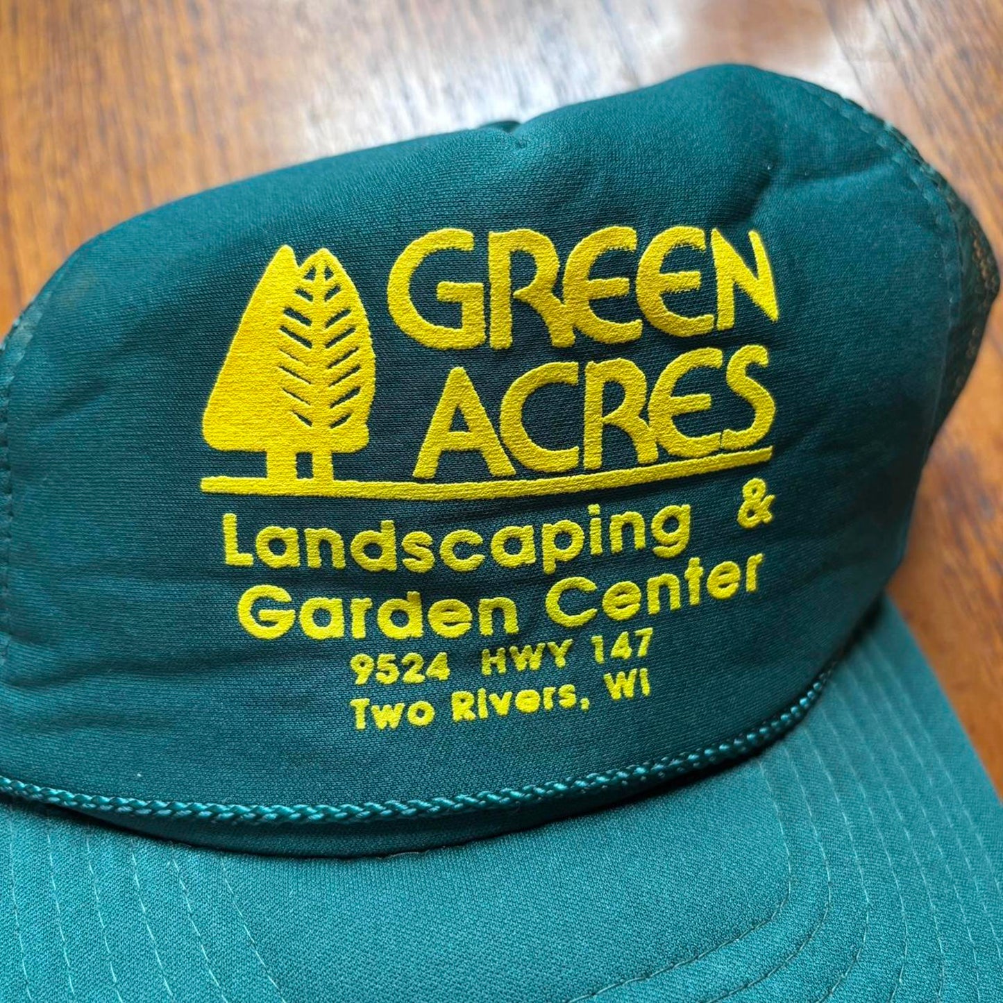 Vintage 90s USA Green Acres gardening & landscape center Wisconsin trucker cap