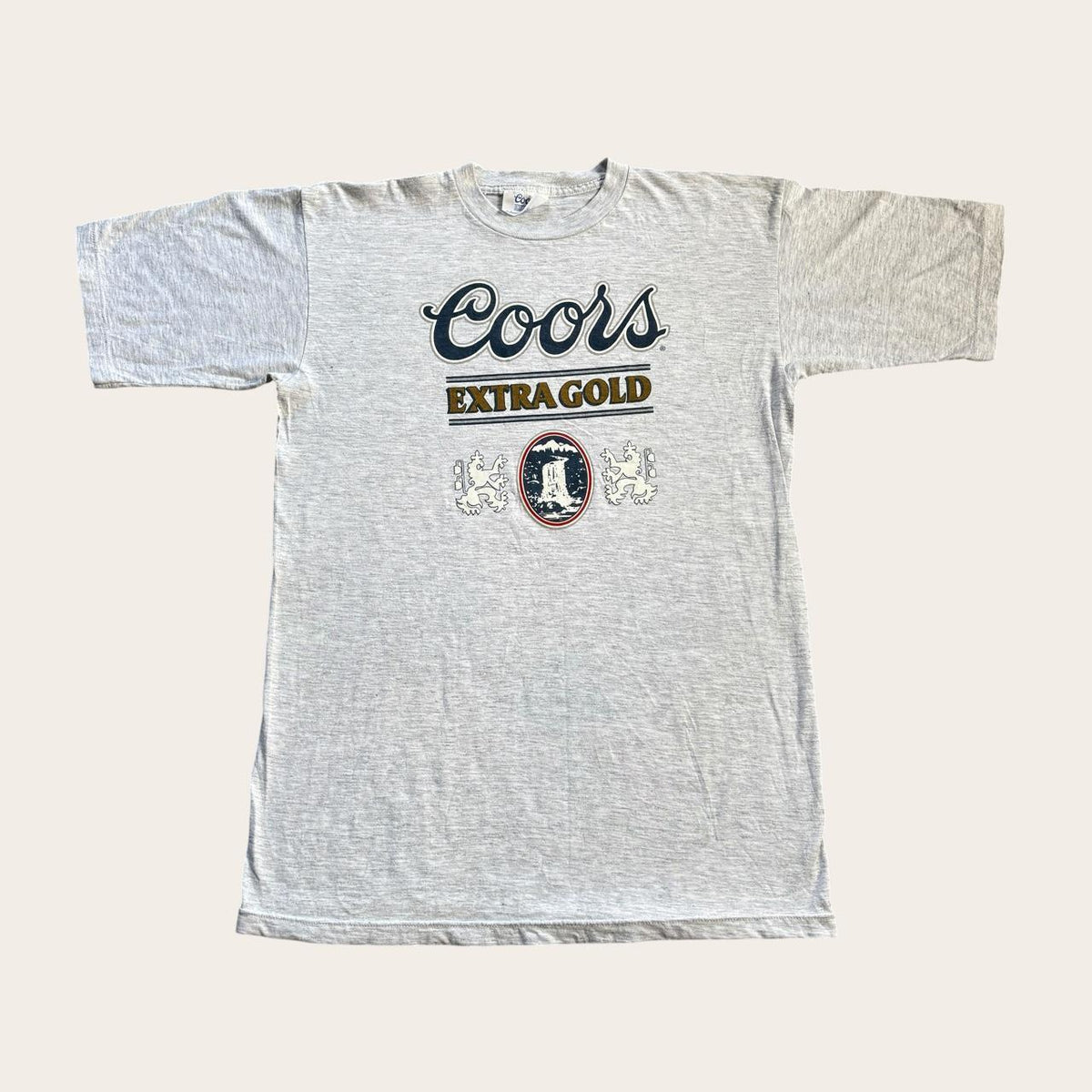 Vintage 90s USA Coors extra gold beer t-shirt