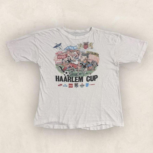 Vintage 90s Haarlem Cup Amsterdam football tournament promotional t-shirt